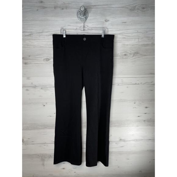 Stelle Pants Womens XL Black Stretchy Dress Workwear Bootcut Pockets Office - Picture 1 of 9